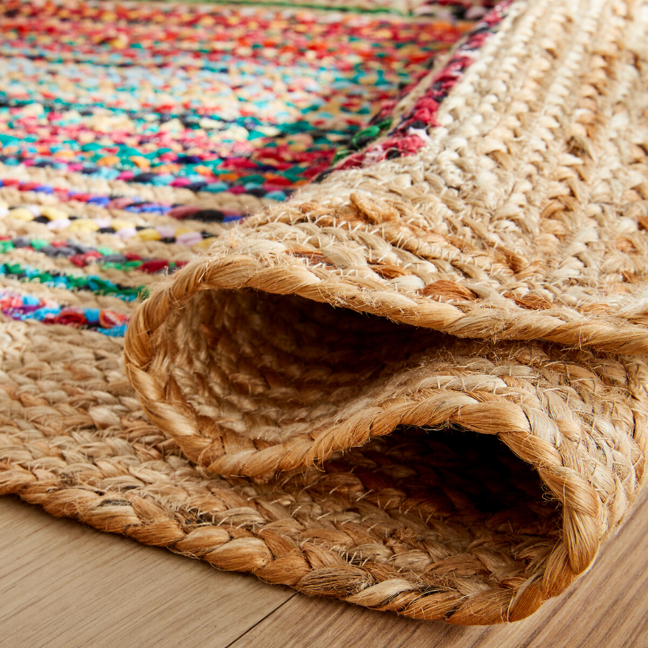 Tapis de couloir jute et coton recyclé, Jaco