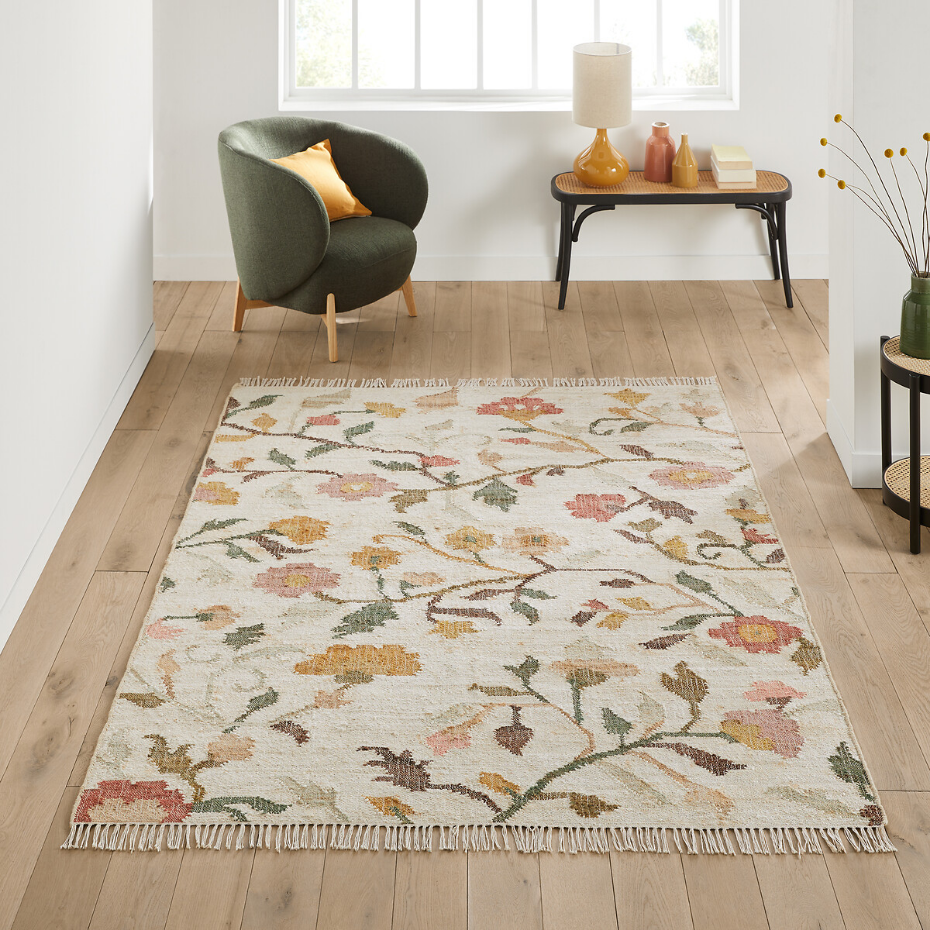 Tapis kilim en jute, Flotissy