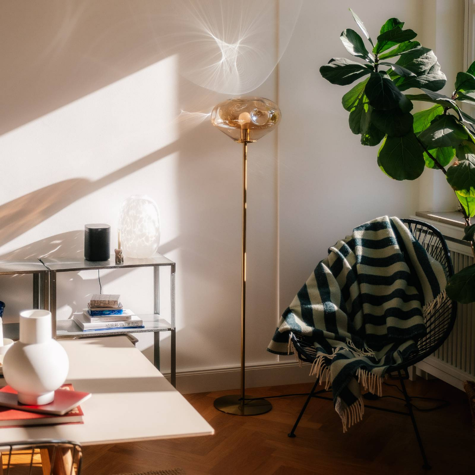 Lampadaire en verre design, Lelia