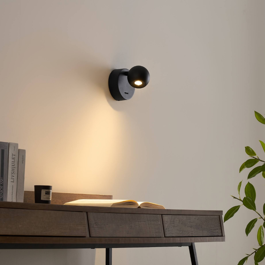 Liseuse murale compacte LED intégrée - LOËN