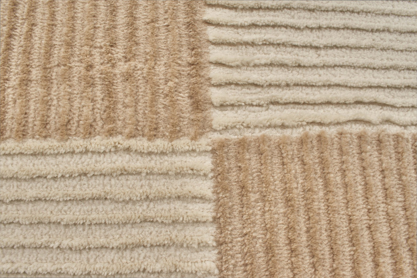 Tapis de salon damier bicolore BIANCA