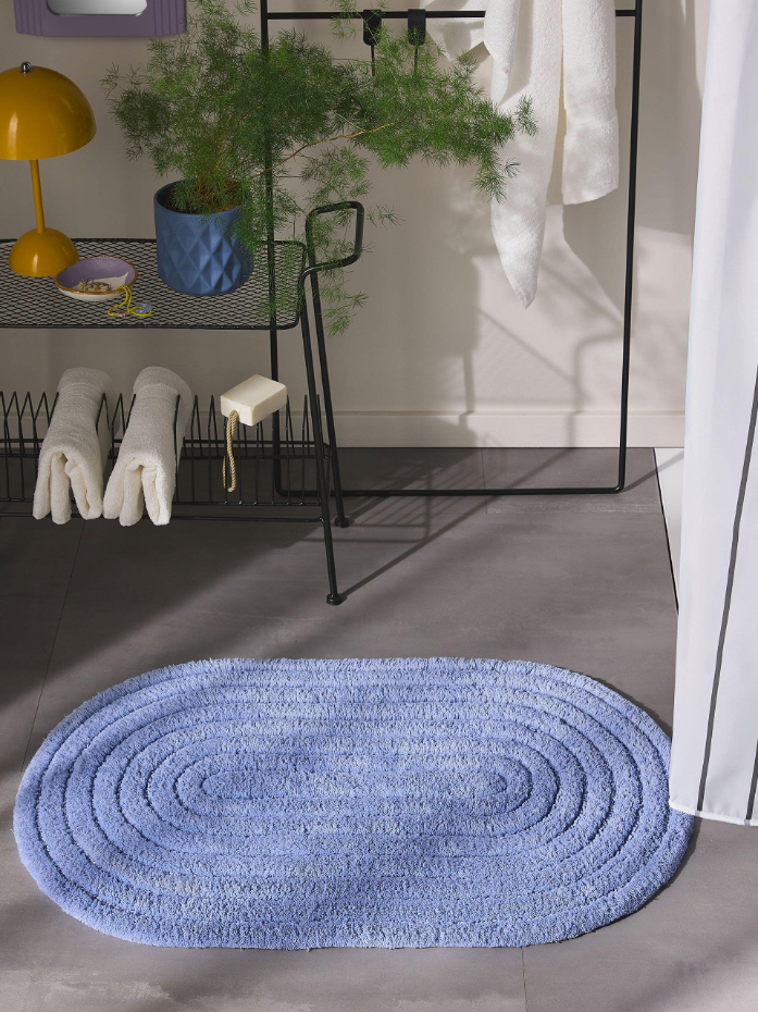 Tapis de bain ovale tufté main NIA
