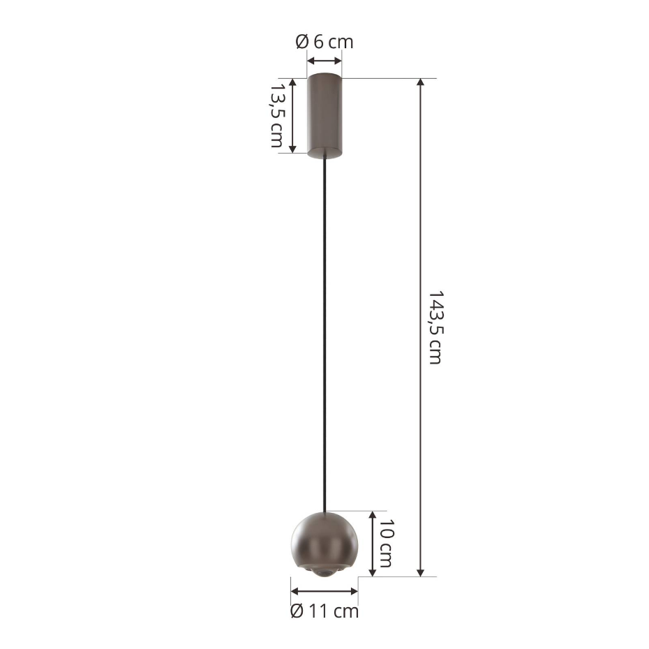 Suspension en aluminium designLED, Varineth