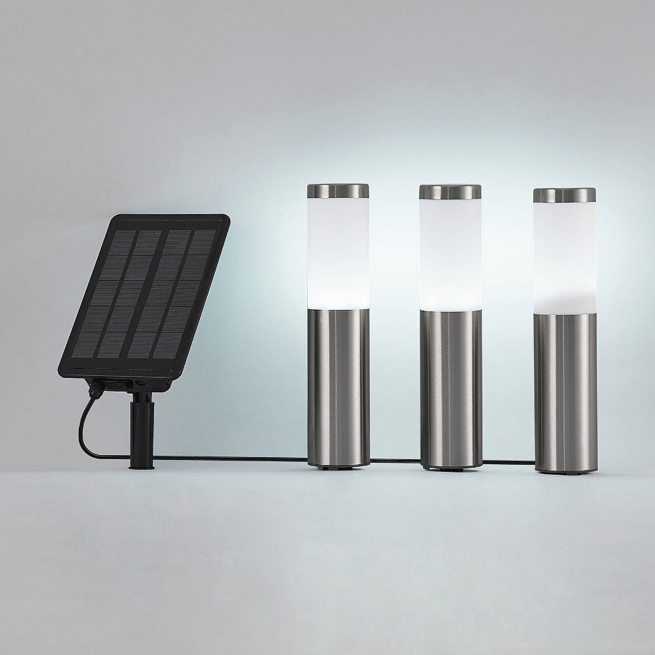 Lampe solaire en inox moderneLED, Lexiane