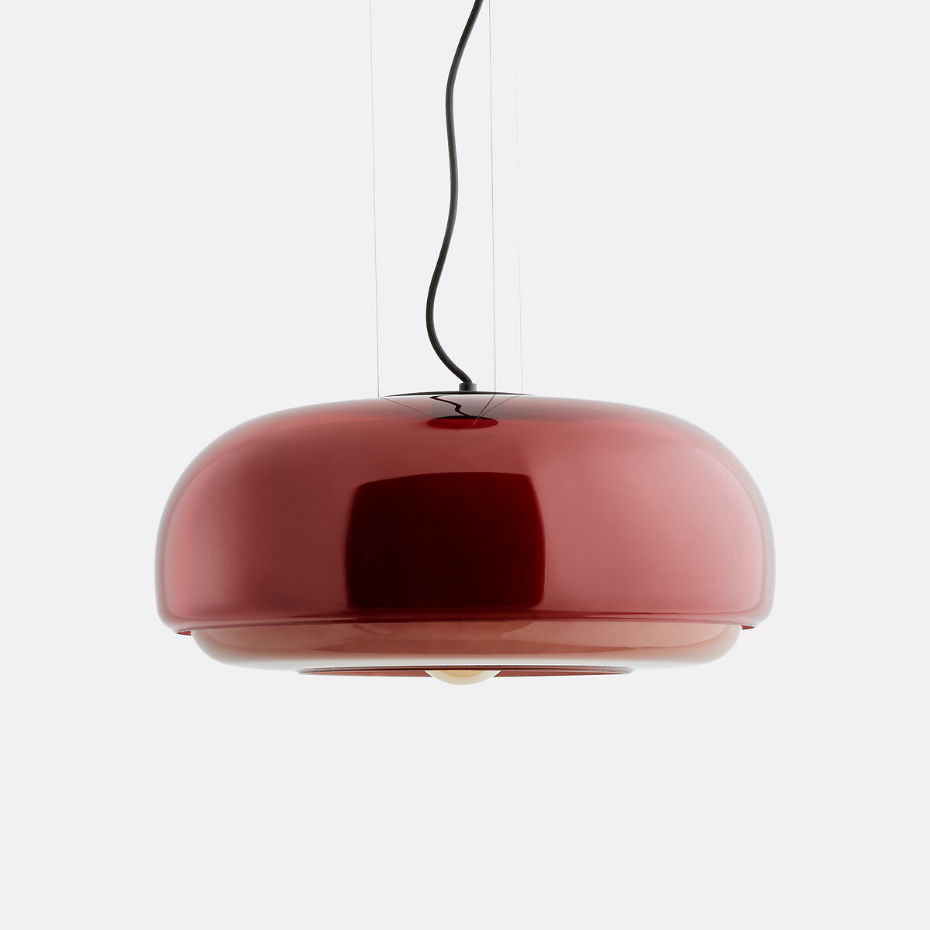 Suspension en verre coloré Ø45 cm, Kinoko