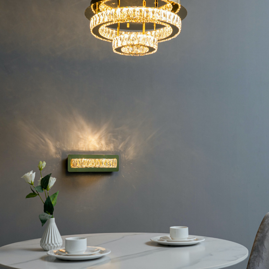 Plafonnier LED anneaux cristal - DIEZ