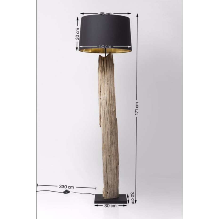 Lampadaire en bois flotté et coton, NATURE STRAIGHT