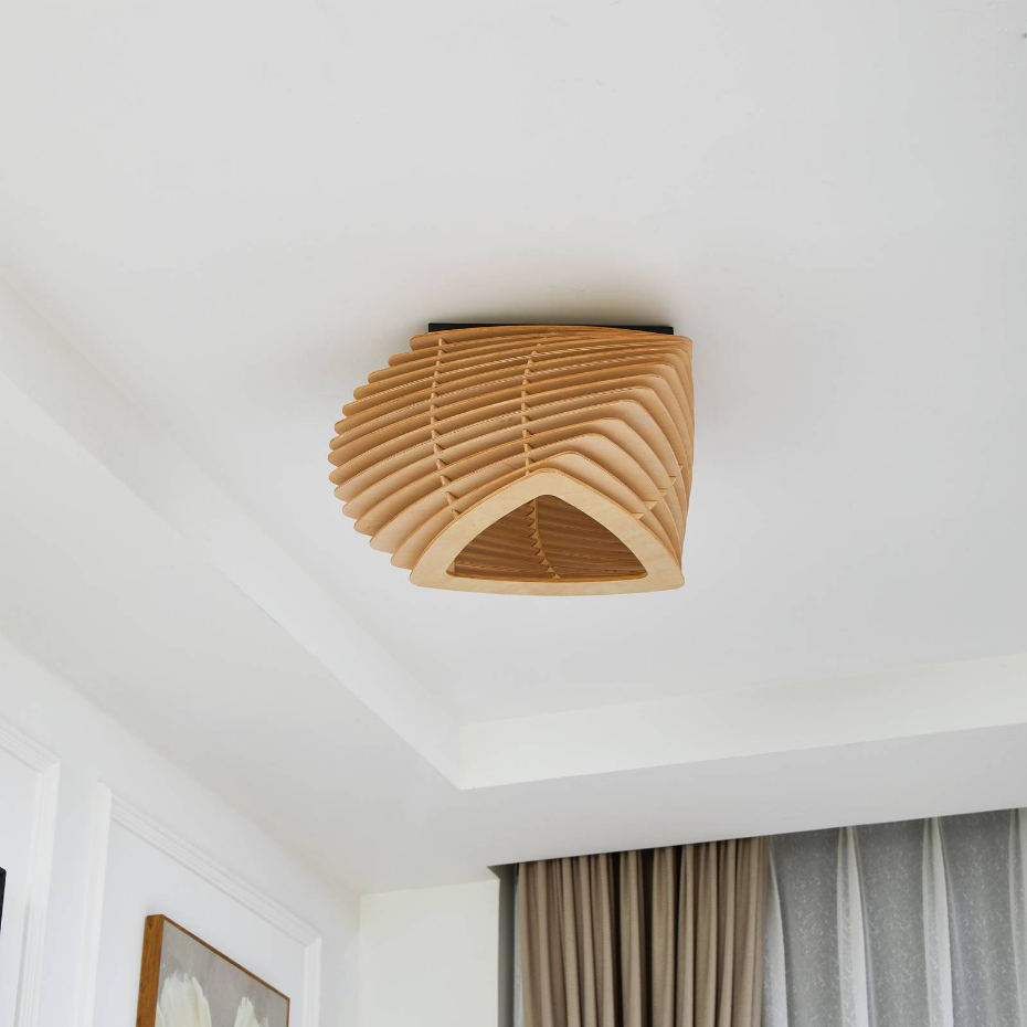 Plafonnier en bois design, Sanza