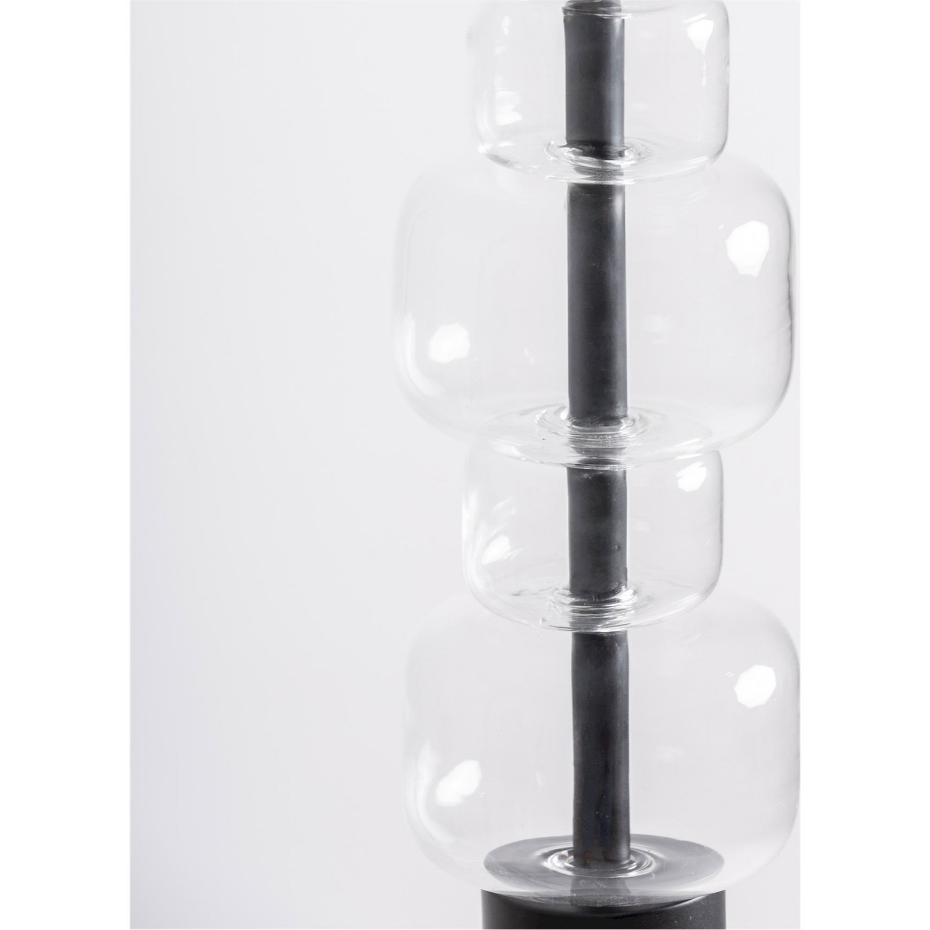 Suspension art déco en cristal transparent fumé