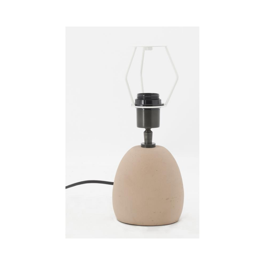 Lampe en argile taupe