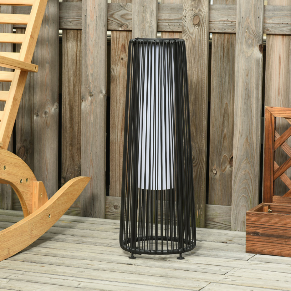 Lampadaire LED de jardin style colonial résine filaire