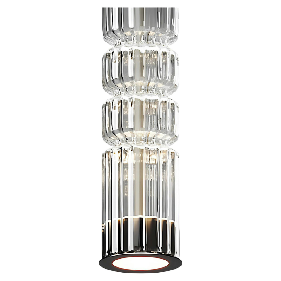 Suspension LED, tube en verre SOLANA