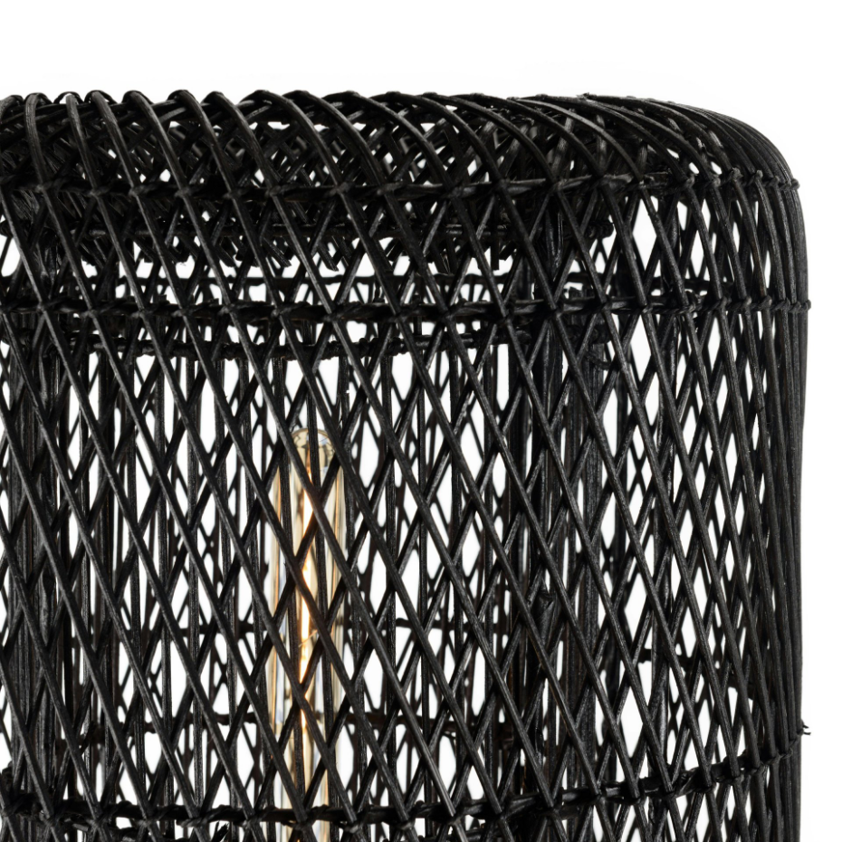 Lampadaire en rotin pieds métal FOLELLI