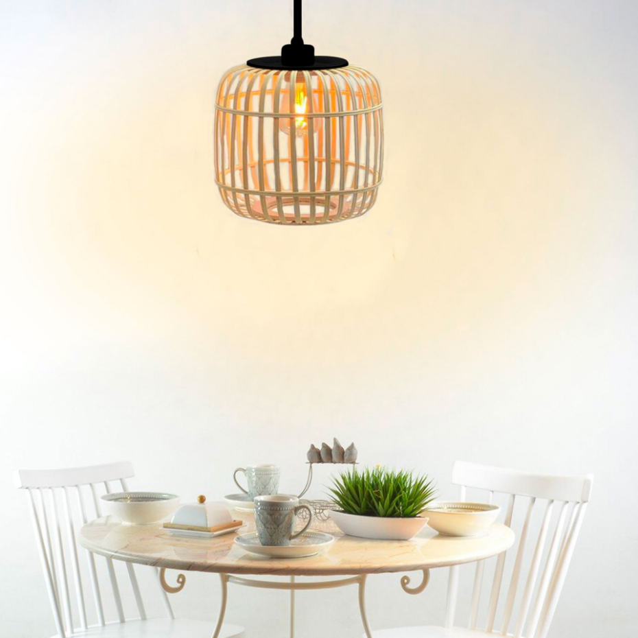Suspension en bambou ronde 28x28x26cm