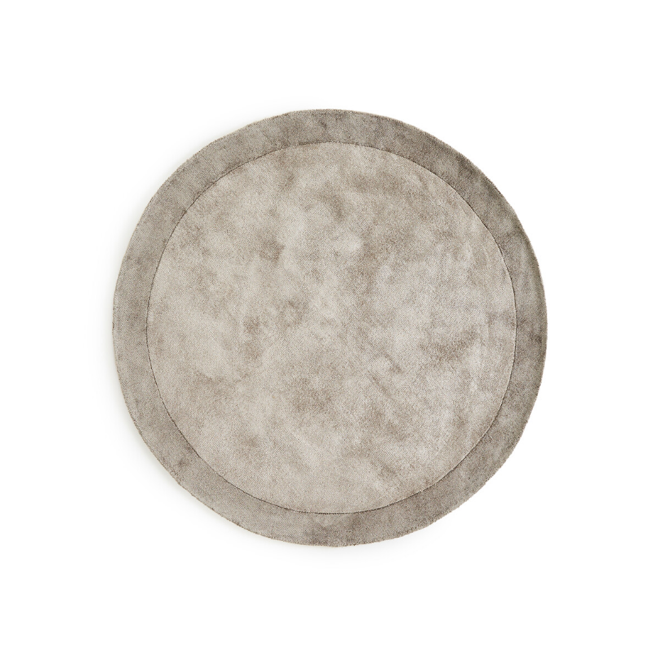 Tapis Tencel™ rond, tissé main, Burada