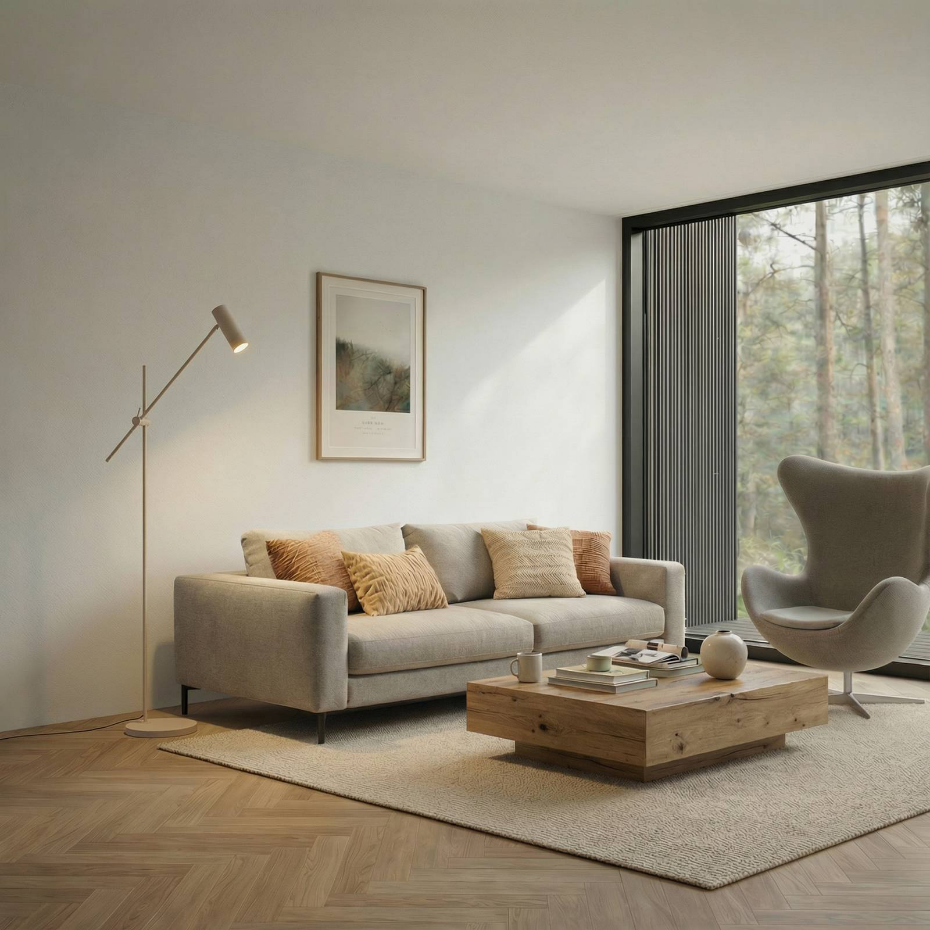 Lampadaire en métal scandinave, Vilo