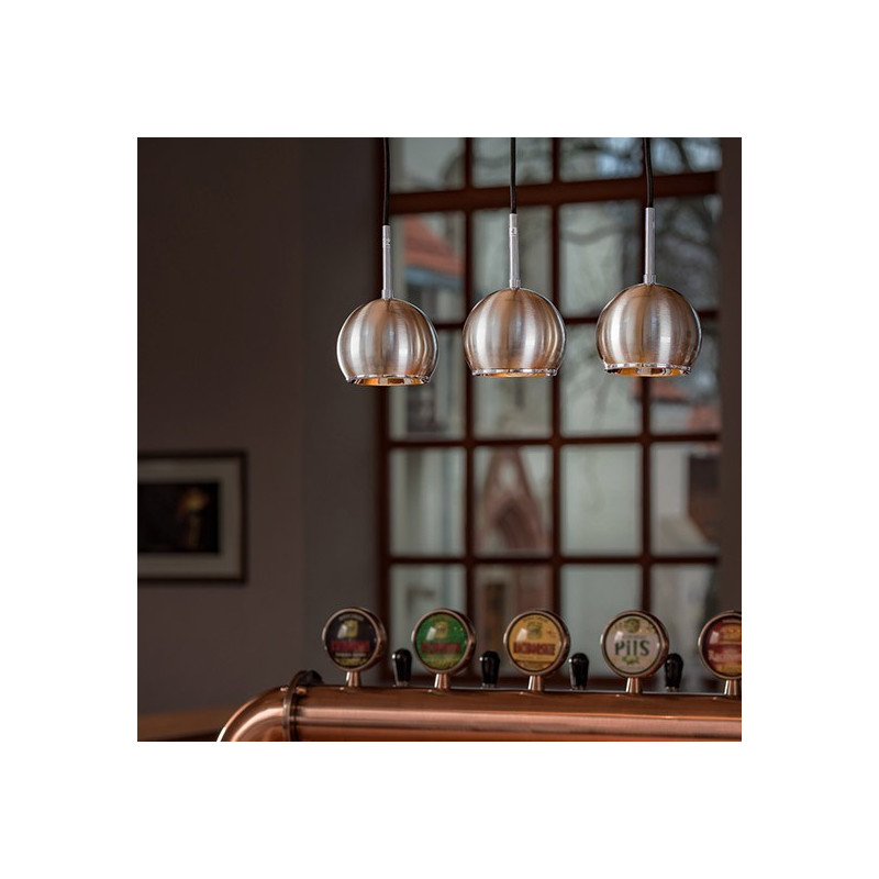 Petite suspension Isidore Boule Metal chrome mat