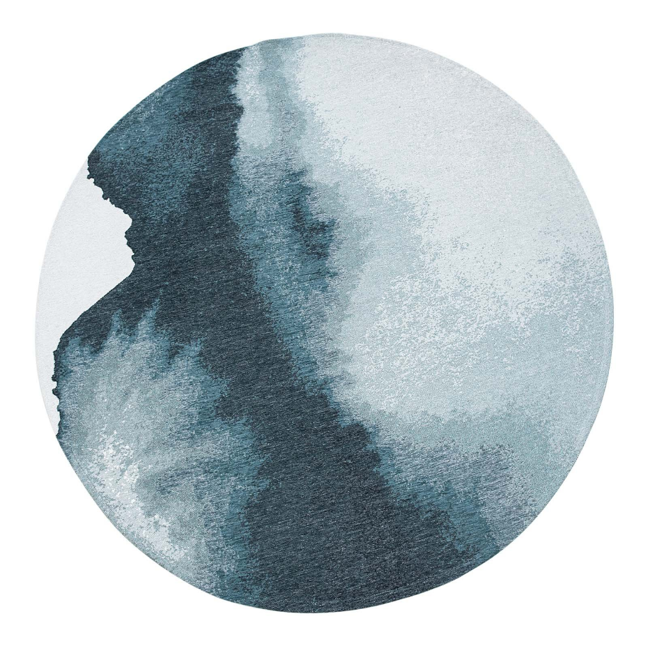 Tapis salon et chambre tissé plat BLUE MIRAGE