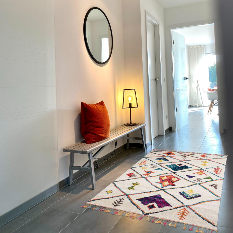 Tapis berbère tissé motifs tribaux LYN5 OURIKA C