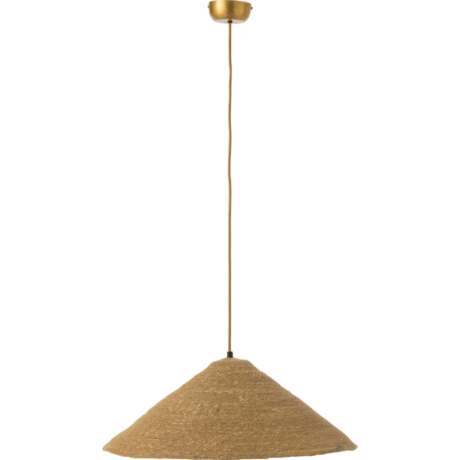 Suspension en rotin forme chapeau ronde