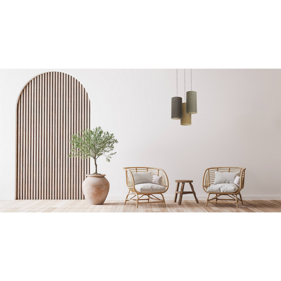 Suspension en lin rond Boho Elegant