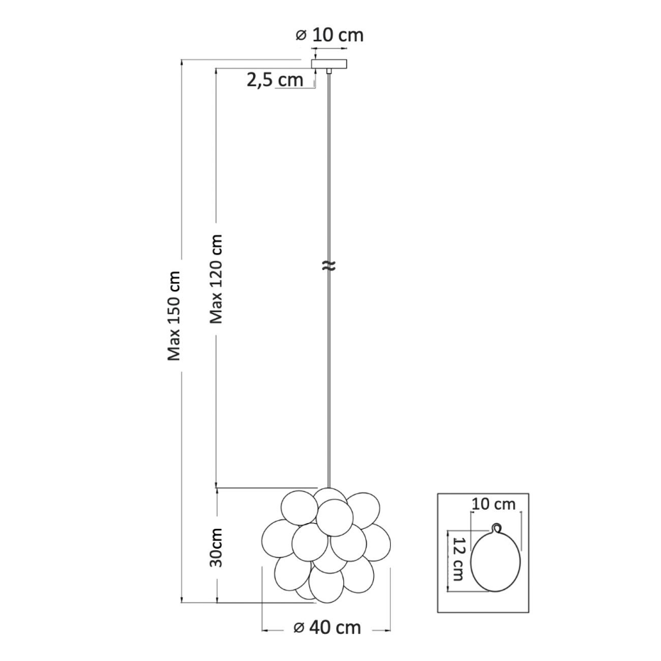 Suspension Contemporaine avec 17 Verres - BARTALI