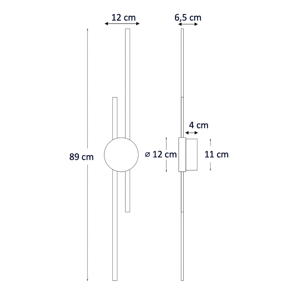 Applique ou plafonnier LED minimaliste - PIA