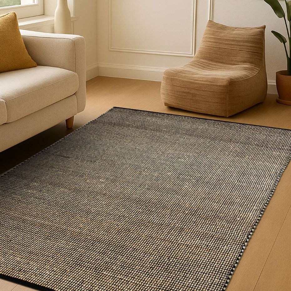 Tapis tissé en jute et coton JUTE COTON