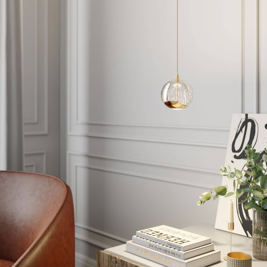 Suspension en verre moderneLED, Hayley