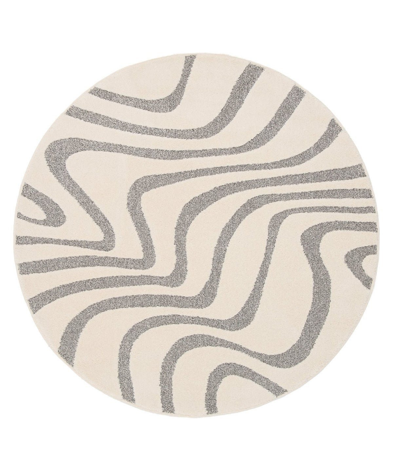 Tapis rond design avec effet relief NAYA