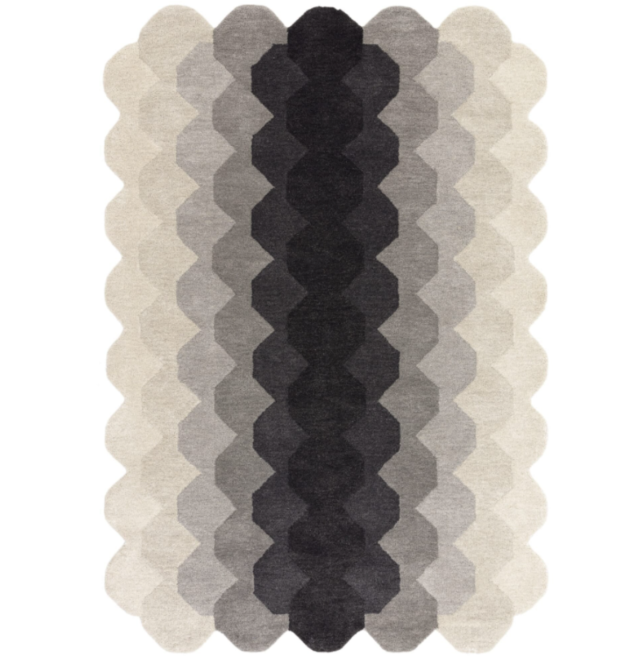 Tapis moderne tufté main en laine KERNEL
