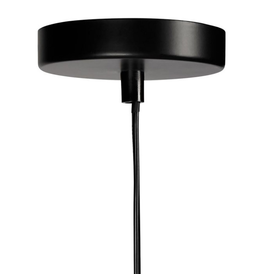 Suspension Cylindrique Métal Lin Alma Noire Beige