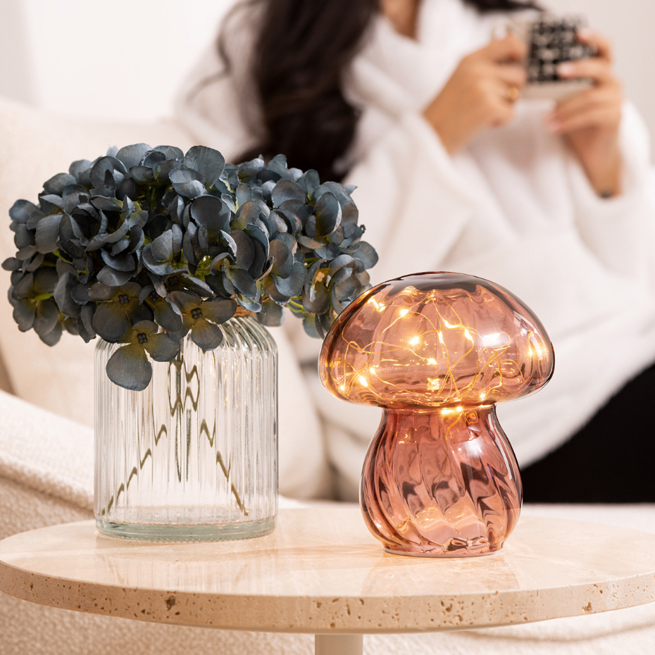 Lampe champignon LED verre MALU