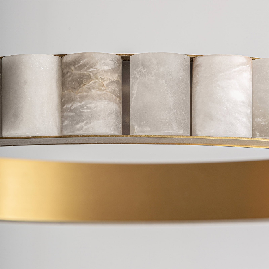 Lustre art déco en albâtre  finition fumée