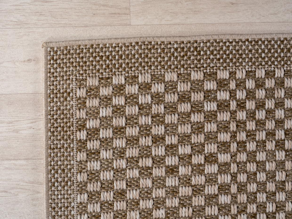 Tapis intérieur extérieur graphique à motifs tissés NEREA