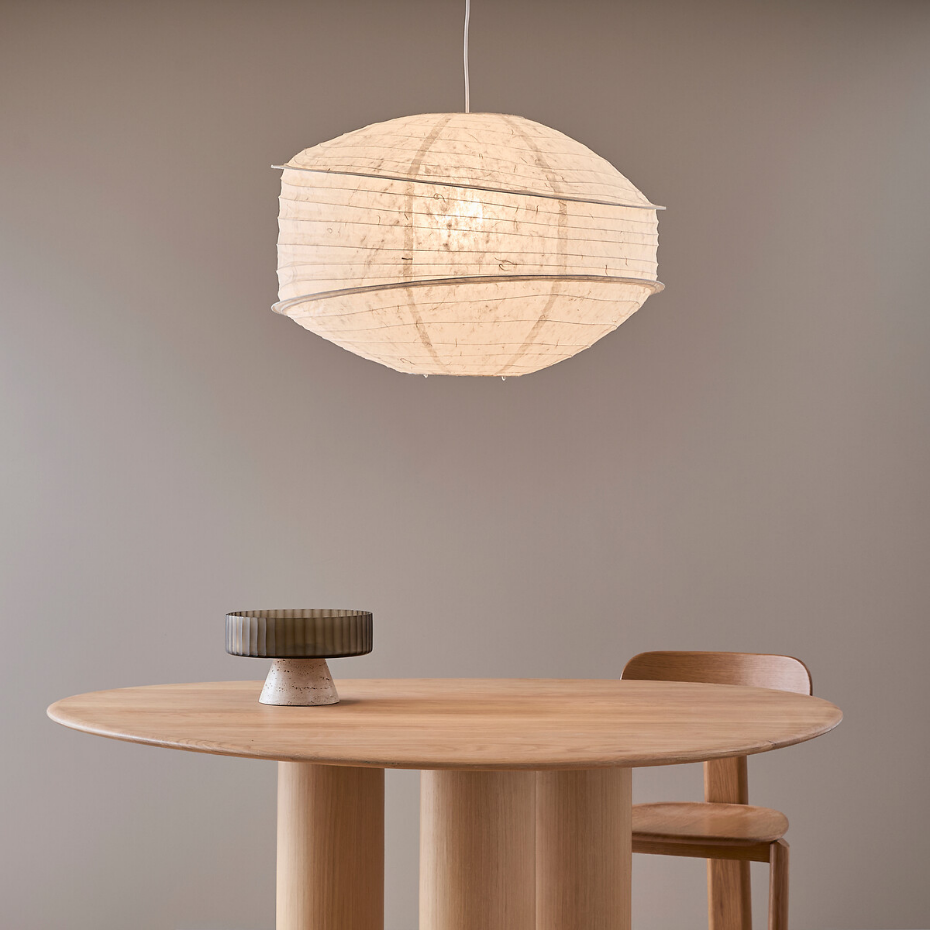 Suspension en papier texturé, diamètre 68 cm, NASSAH