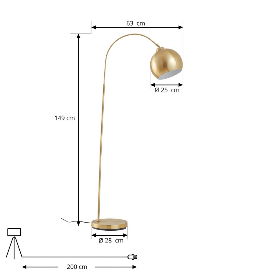 Lampadaire en métal moderne, Moisia