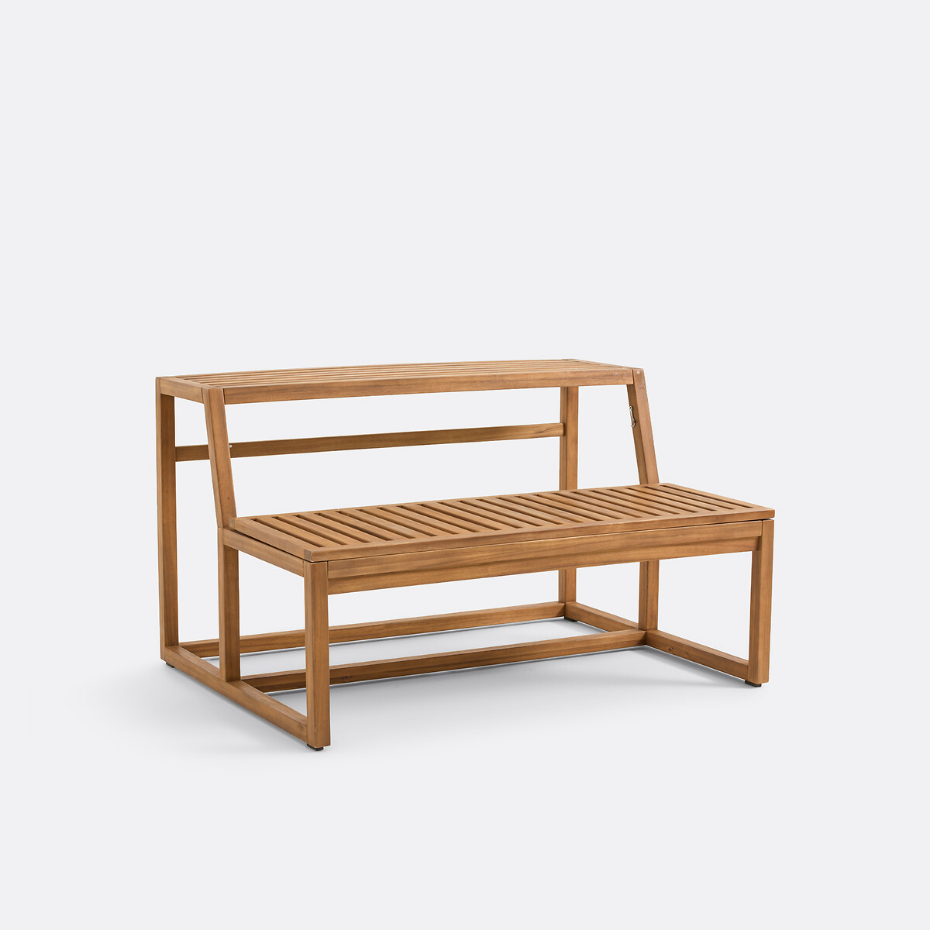 Banc-table de jardin en acacia massif, TALIA