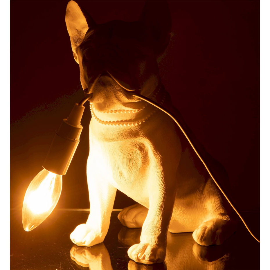 Lampe décorative bulldog en résine style moderne