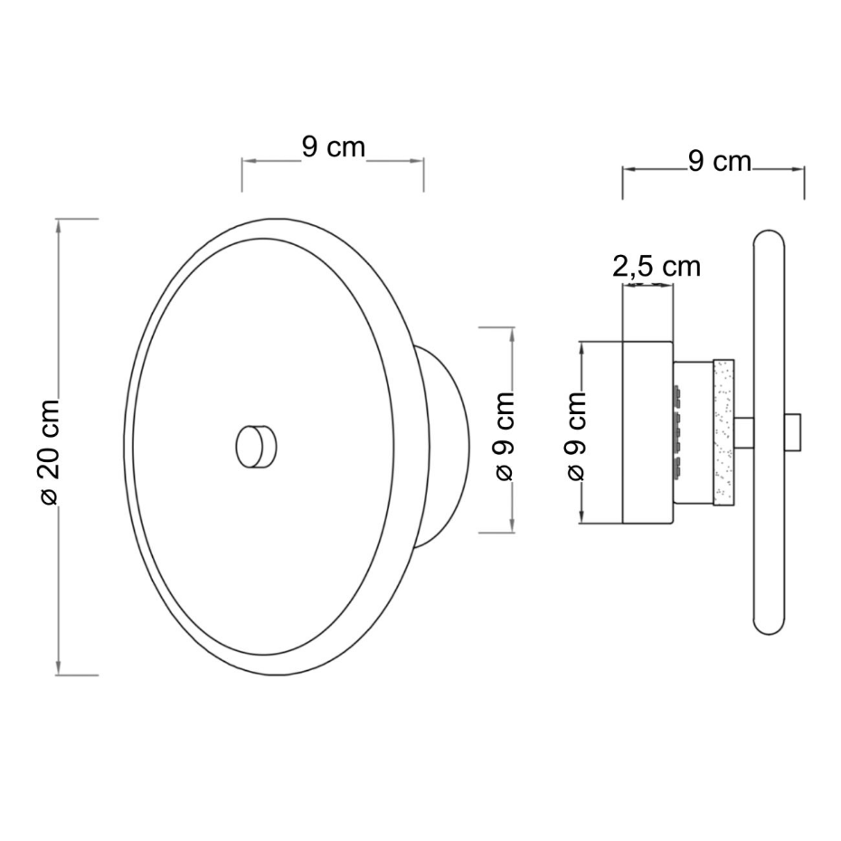 Applique ou spot marbre rond LED - LILASEA