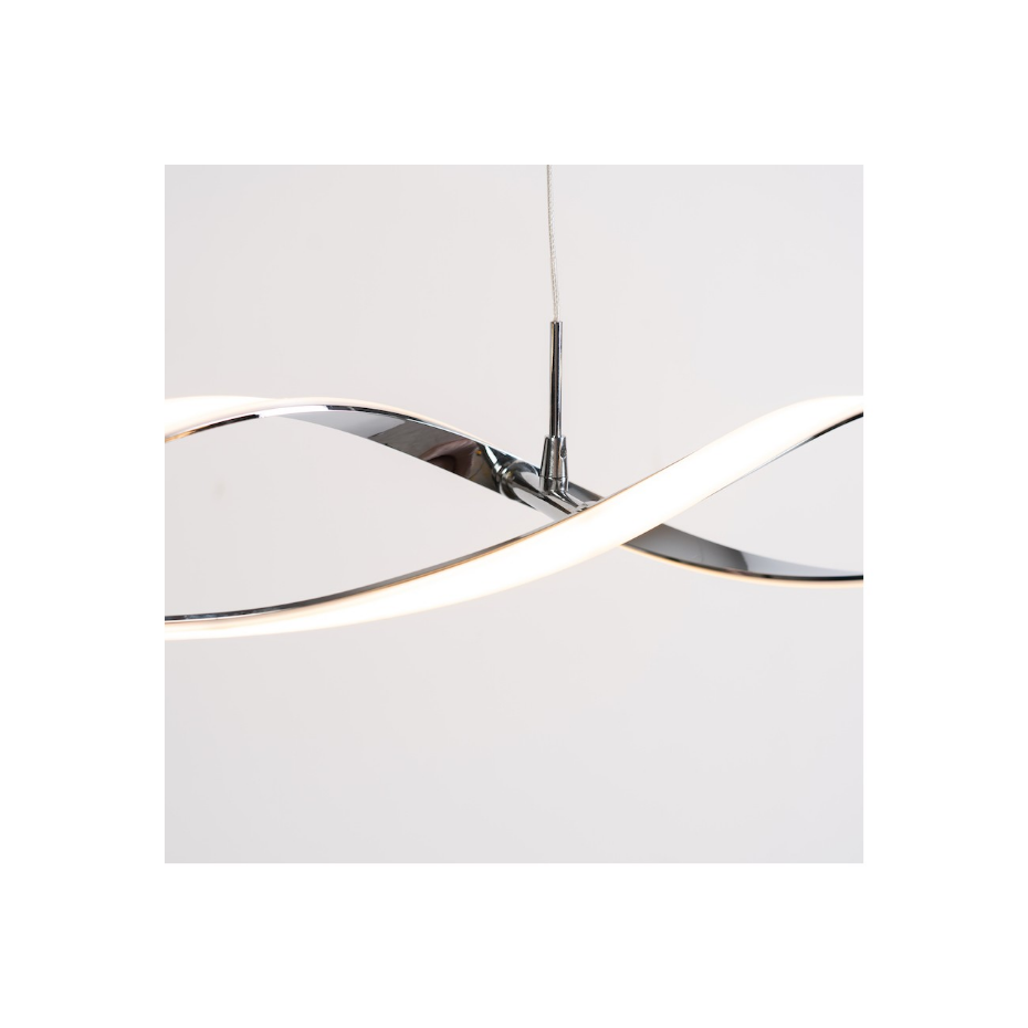 Grande suspension LED avec barres ondulées - GALBA