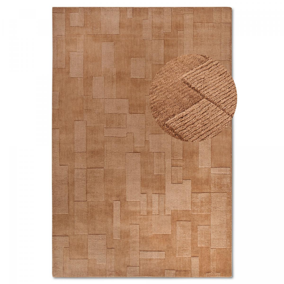 Tapis salon, motif géométrique authentique, WILHELMINE, tissé main