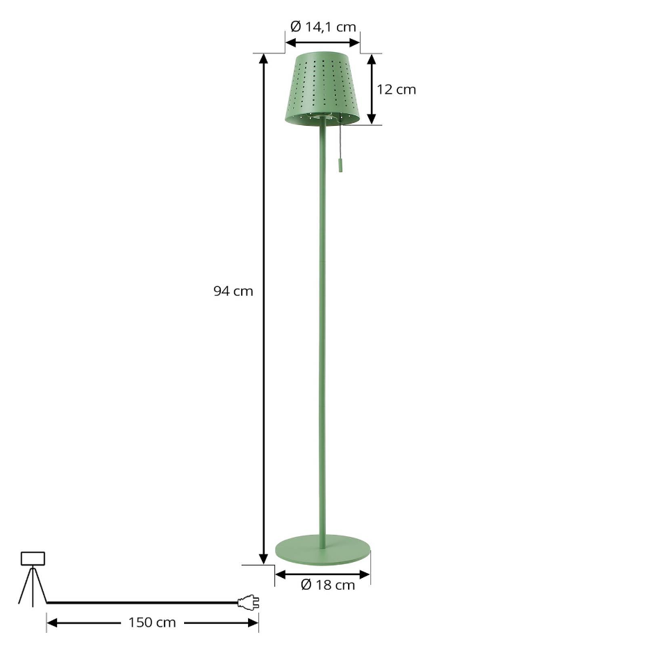 Lampe solaire en métalLED, Hilario