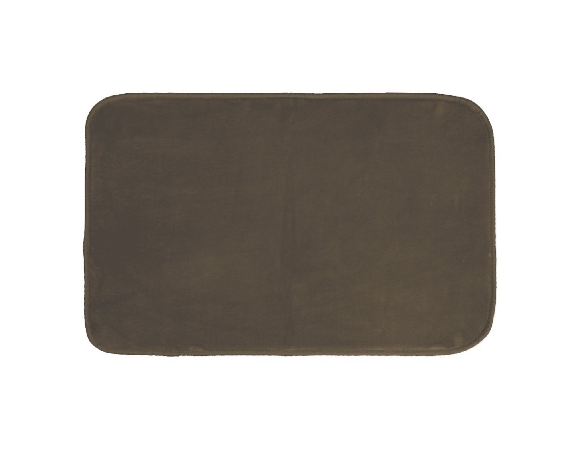 Tapis rectangle velours uni Louna Chocolat 50 x 80 cm