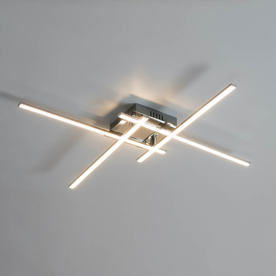Plafonnier LED carré 4 bras - YUNA