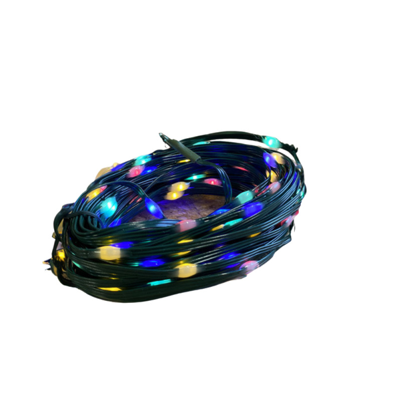 Guirlande Solaire Microled 10m Multicolore Ou Blanc Chaud