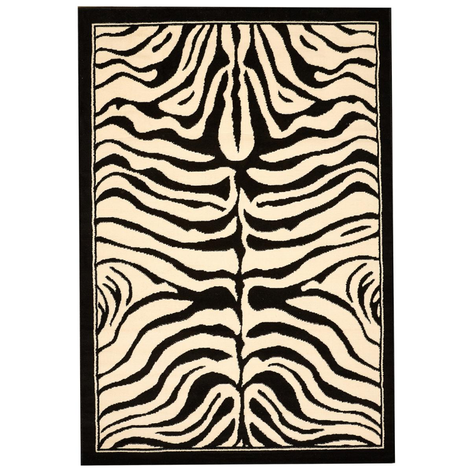 Tapis salon et chambre tissé motif animaux LYN1 ZEBRO