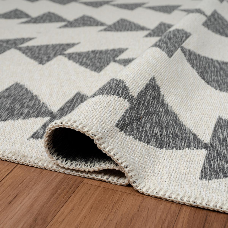 Tapis kilim reversible en coton motif scandinave BE