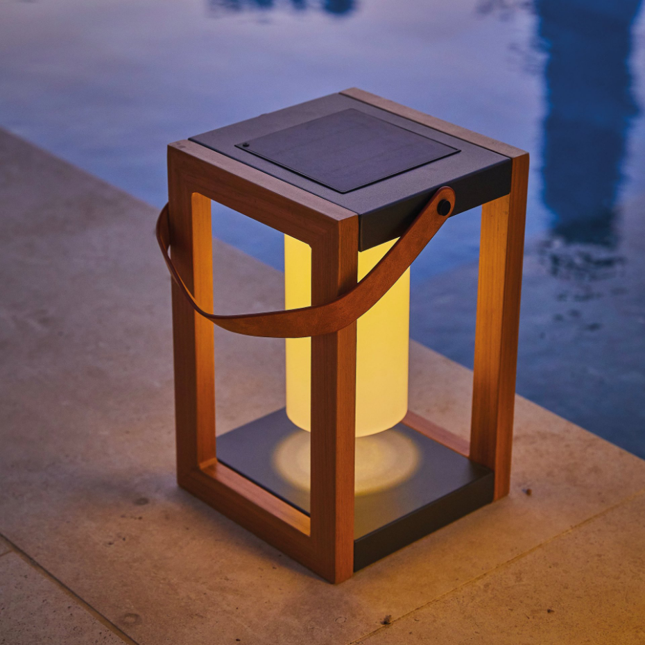 Lanterne solaire et rechargeable SERAPHINA H32cm