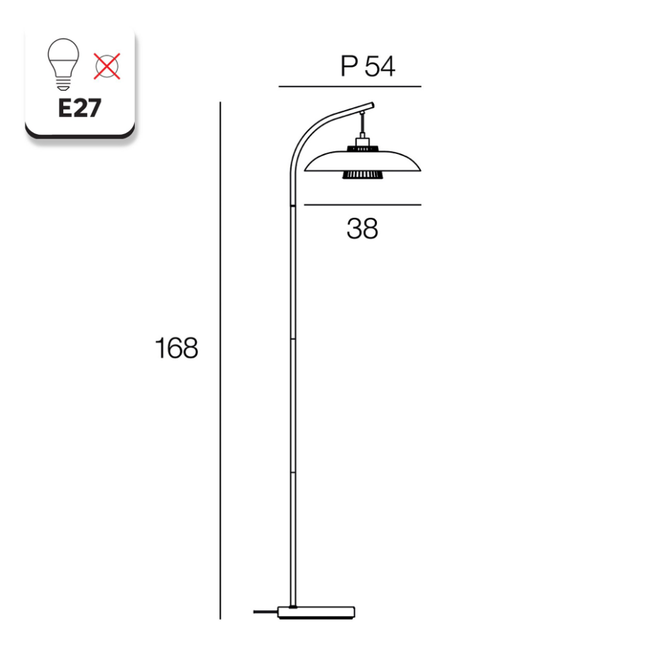 Lampadaire en acier, SITIO